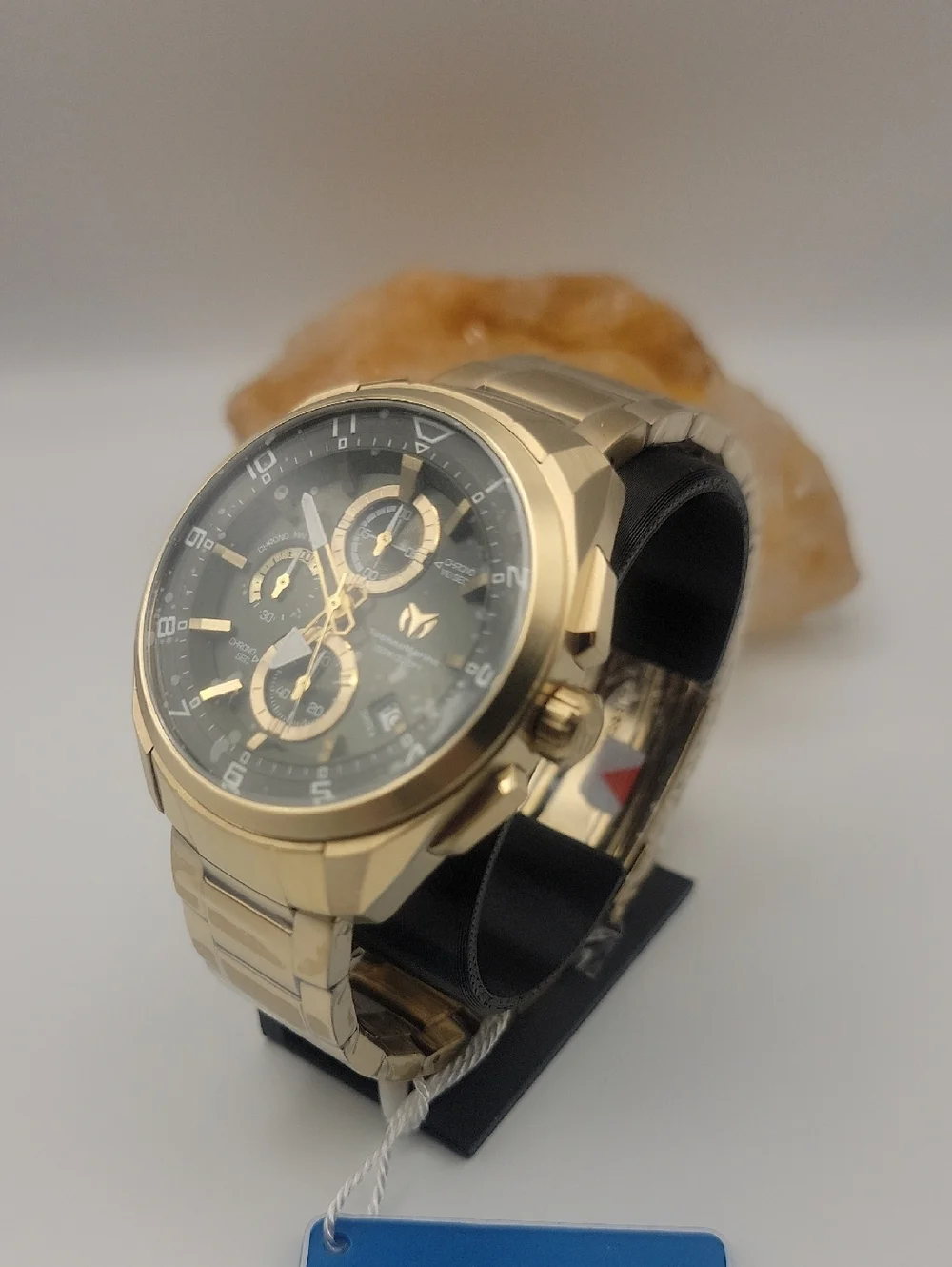 NWT TechnoMarine Ocean Quantum Men's Watch 44mm Olive Gold TM-318131 Chronograph